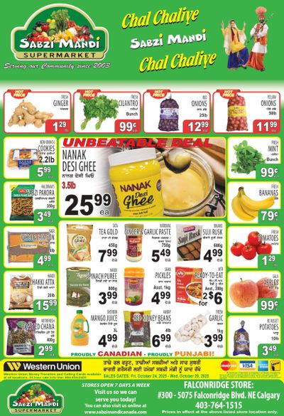Sabzi Mandi Supermarket (Calgary) Flyer October 24 to 29