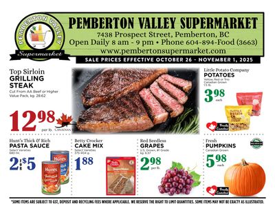 Pemberton Valley Supermarket Flyer October 26 to November 1