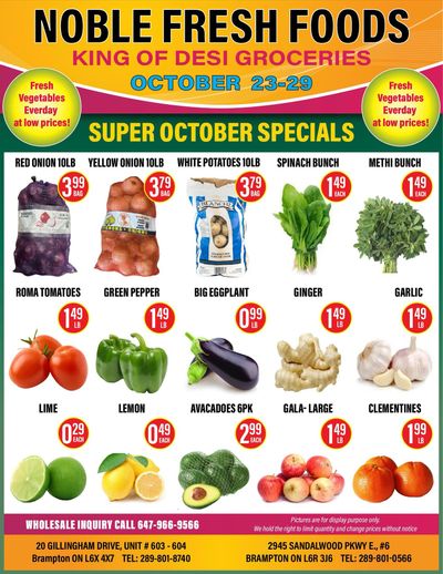Noble Fresh Foods Flyer October 23 to 29