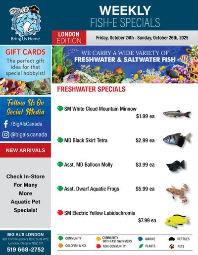 Big Al's (London) Weekend Specials October 24 to 26