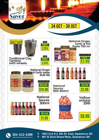 Savor Supermarket Flyer October 24 to 30