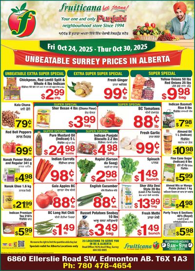 Fruiticana (Edmonton) Flyer October 24 to 30