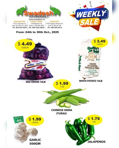 Swadesh Supermarket Flyer October 24 to 30