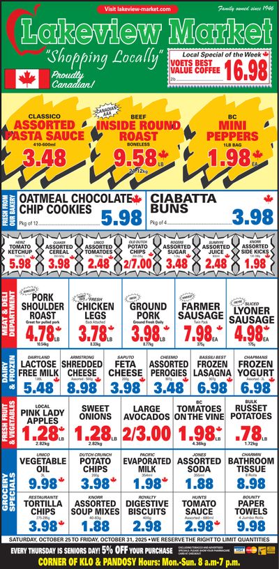 Lakeview Market Flyer October 25 to 31