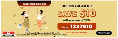 Prime Cables, Shopper+ And 123Ink Canada Sale: Save $10 When You Spend $79 with Promo Code + More