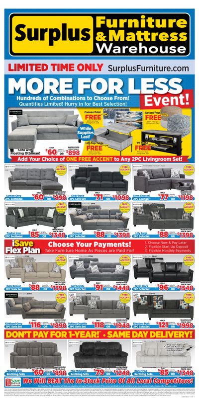 Surplus Furniture & Mattress Warehouse (Sudbury) Flyer October 27 to November 16