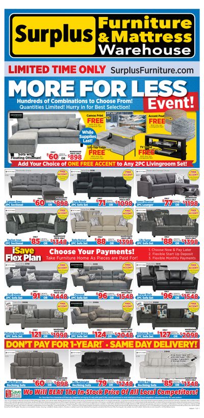 Surplus Furniture & Mattress Warehouse (Medicine Hat, Lethbridge) Flyer October 27 to November 16