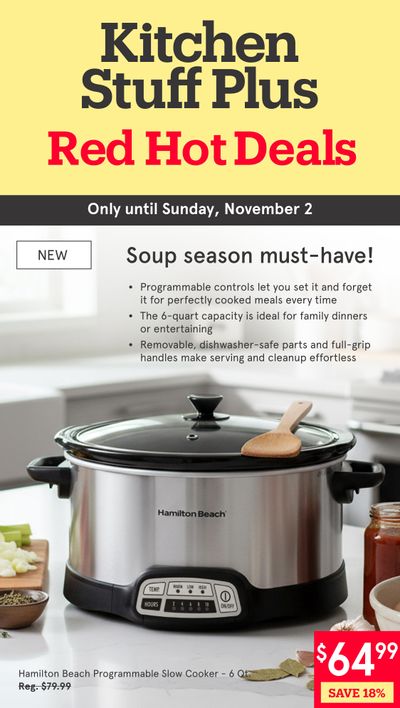 Kitchen Stuff Plus Red Hot Deals Flyer October 27 to November 2