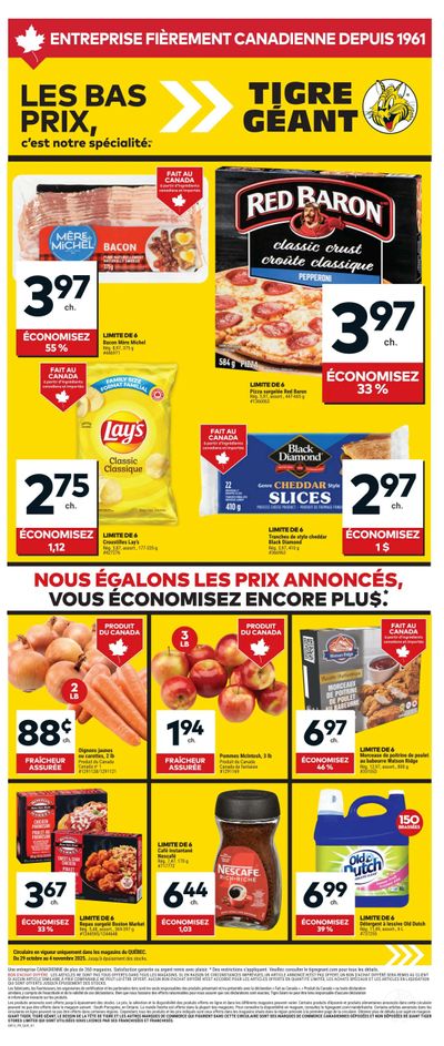 Tigre Géant Flyer October 29 to November 4