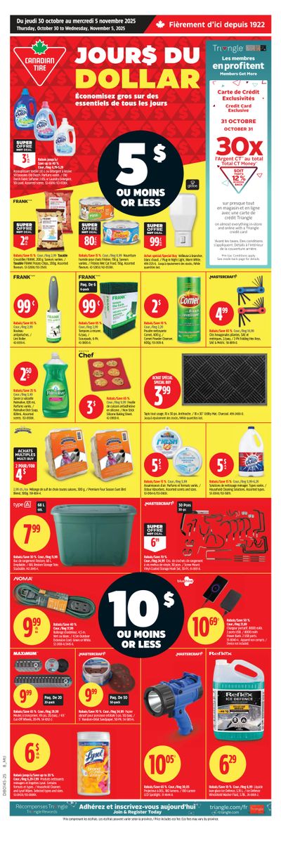 Canadian Tire (QC) Flyer October 30 to November 5