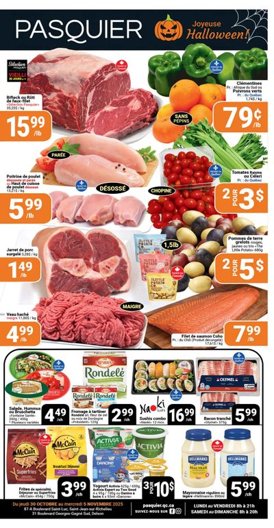 Pasquier Flyer October 30 to November 5