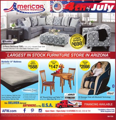 American Furniture Warehouse Weekly Ad & Flyer June 17 to July 4