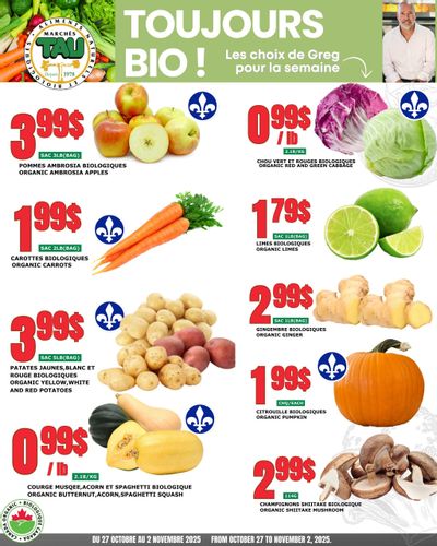 Marches Tau Produce Flyer October 27 to November 2