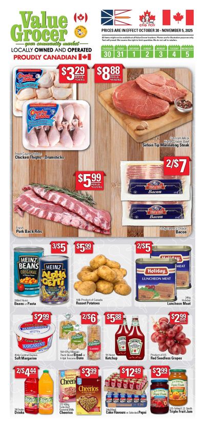 Value Grocer Flyer October 30 to November 5