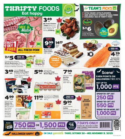 Thrifty Foods Flyer October 30 to November 5