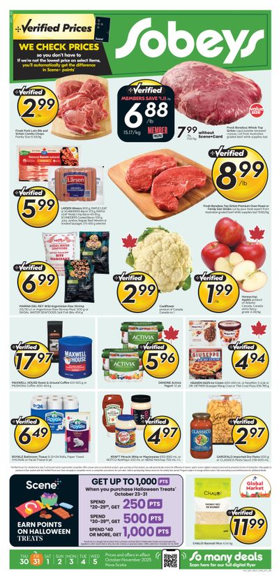 Sobeys (Atlantic) Flyer October 30 to November 5