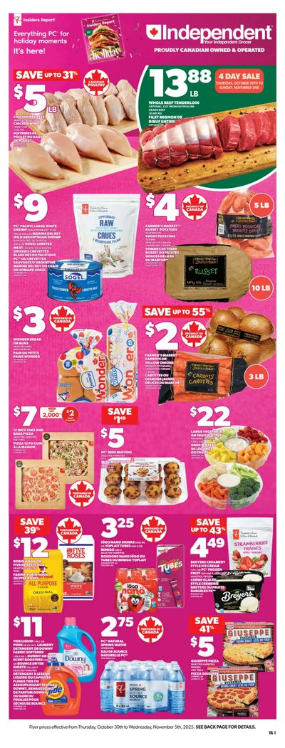 Independent Grocer (Atlantic) Flyer October 30 to November 5