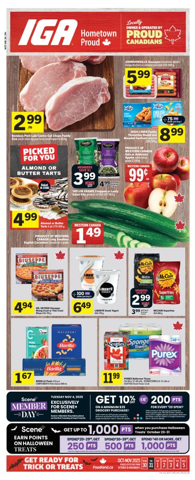 IGA (MB, SK, ON) Flyer October 30 to November 5
