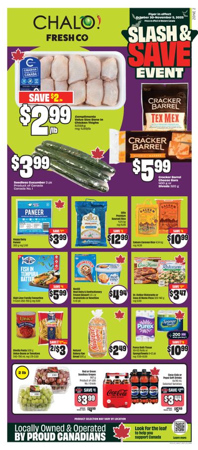 Chalo! FreshCo (West) Flyer October 30 to November 5