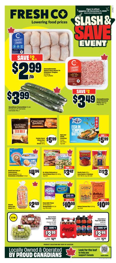 FreshCo (West) Flyer October 30 to November 5