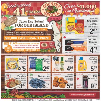 Country Grocer Flyer October 31 to November 6