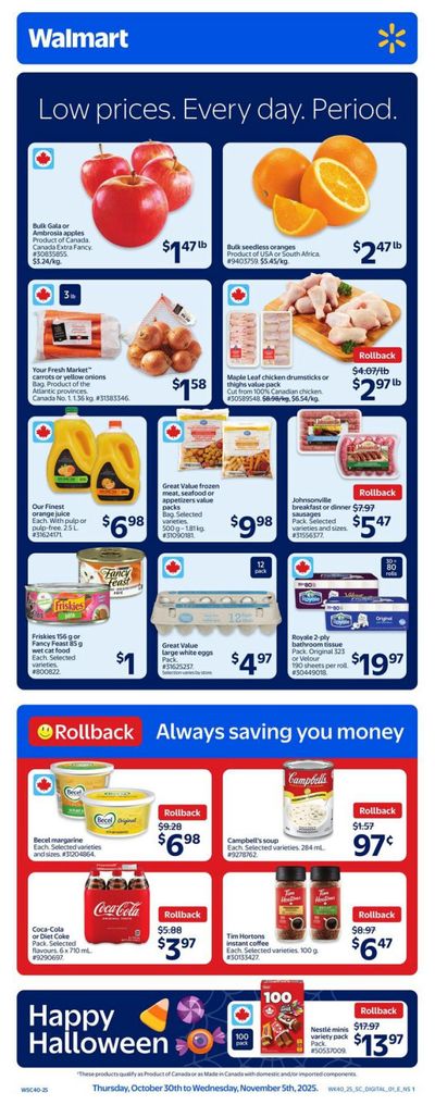 Walmart (Atlantic) Flyer October 30 to November 5