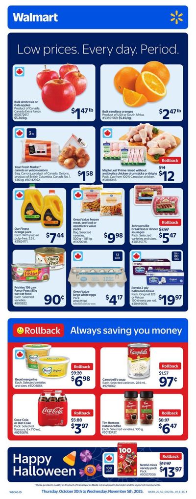 Walmart (West) Flyer October 30 to November 5