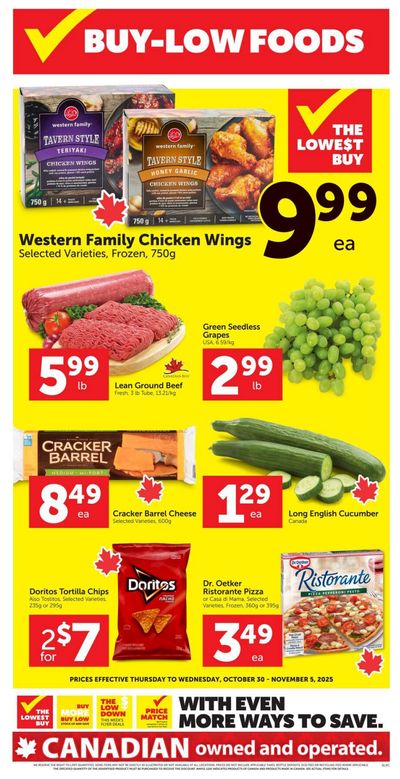 Buy-Low Foods Flyer October 30 to November 5