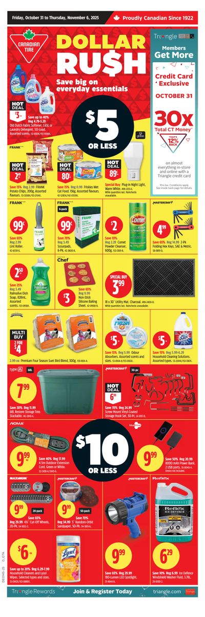 Canadian Tire (ON) Flyer October 31 to November 6