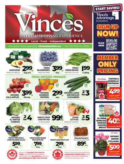 Vince's Market Flyer October 30 to November 12