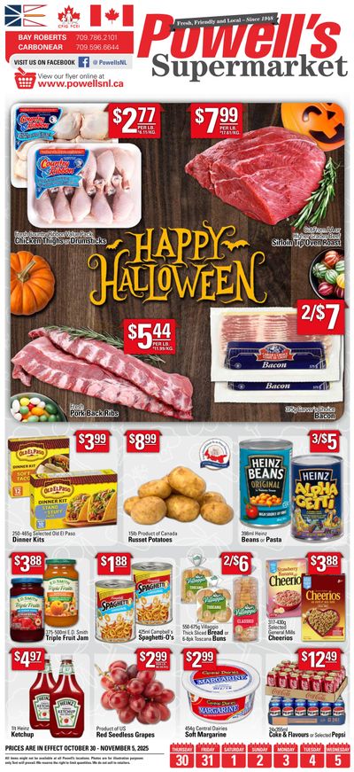 Powell's Supermarket Flyer October 30 to November 5