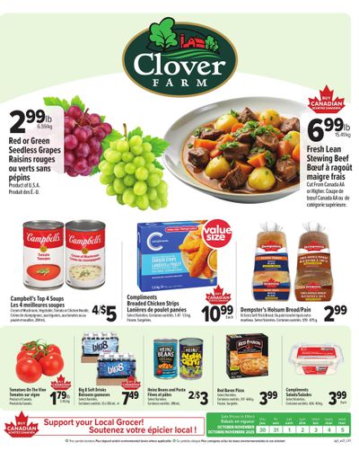 Clover Farm (Atlantic) Flyer October 30 to November 5