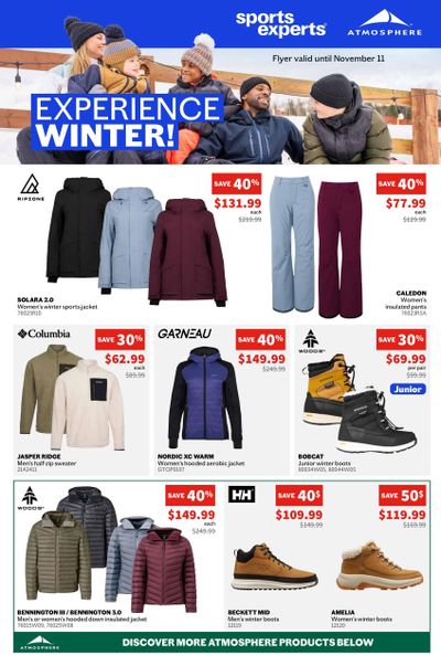 Sports Experts Flyer October 29 to November 11