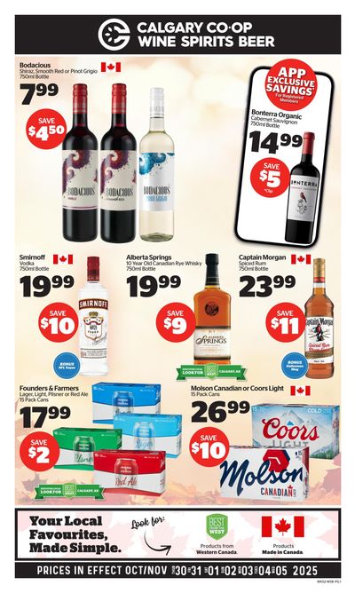 Calgary Co-op SWCB Flyer October 30 to November 5