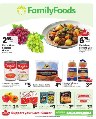 Family Foods Flyer October 30 to November 5