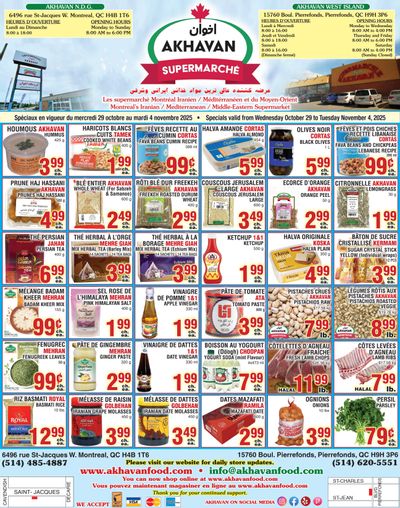 Akhavan Supermarche Flyer October 29 to November 4