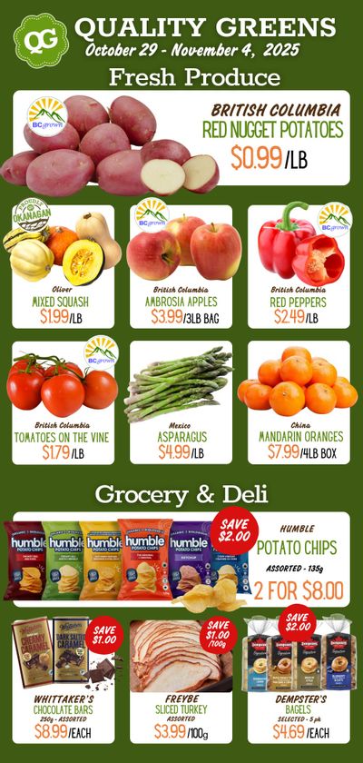 Quality Greens Flyer October 29 to November 4
