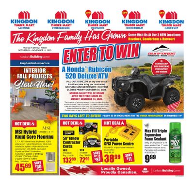Timber Mart Flyer October 29 to November 11
