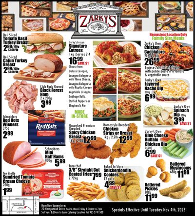 Zarky's Flyer October 29 to November 4