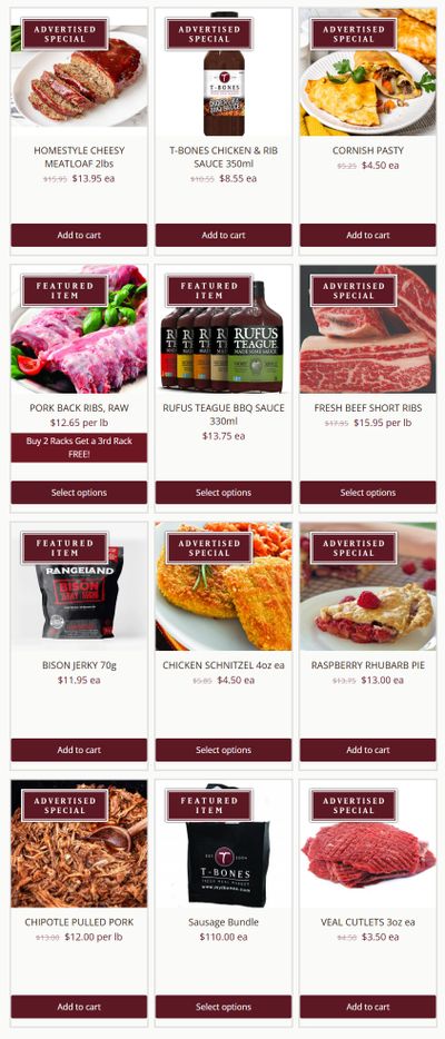 T-Bone's Flyer October 29 to November 4
