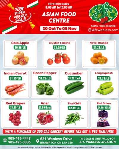 Asian Food Centre (Wanless Dr.) Flyer October 30 to November 5