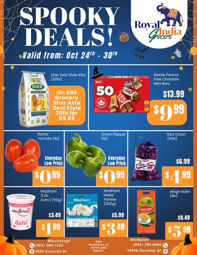 Royal India Grocers Flyer October 24 to 30
