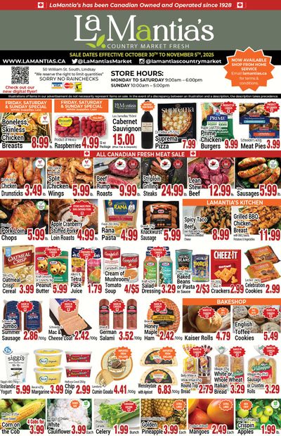 LaMantia's Flyer October 30 to November 5
