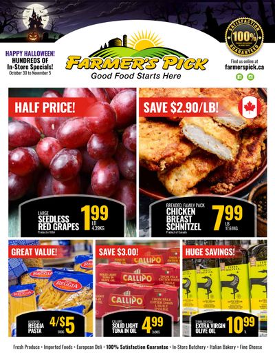 Farmer's Pick Flyer October 30 to November 5