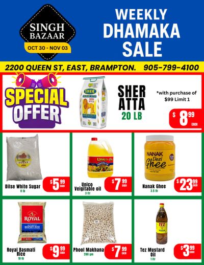 Singh Bazaar Flyer October 30 to November 3
