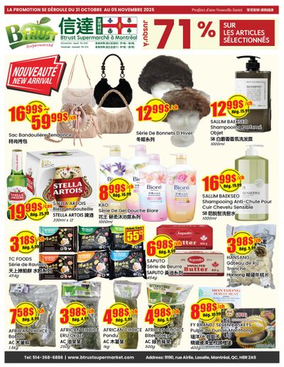 Btrust Supermarket (Montreal) Flyer October 30 to November 5