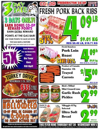 Fredericton Co-op Flyer October 30 to November 5