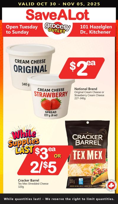 SaveALot Grocery Outlet Flyer October 30 to November 5