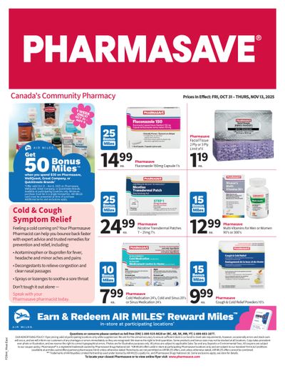 Pharmasave (ON & West) Flyer October 31 to November 13
