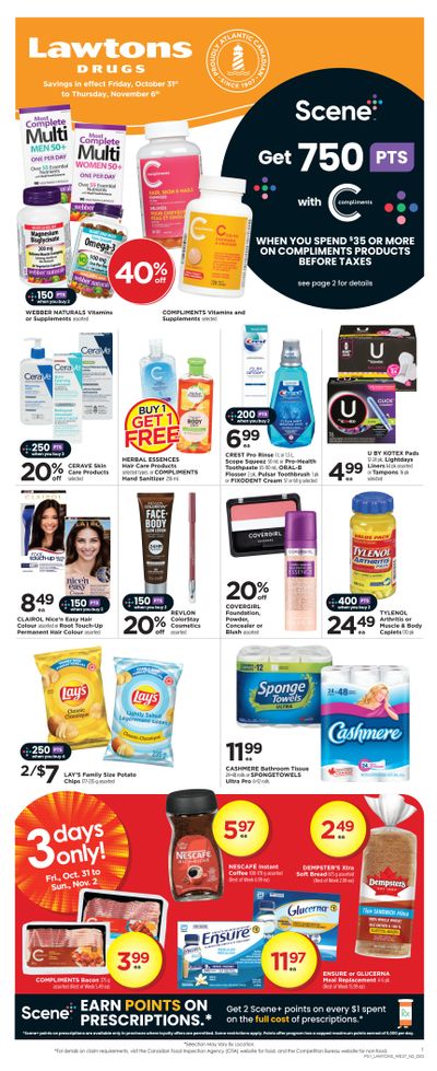 Lawtons Drugs (NS) Flyer October 31 to November 6
